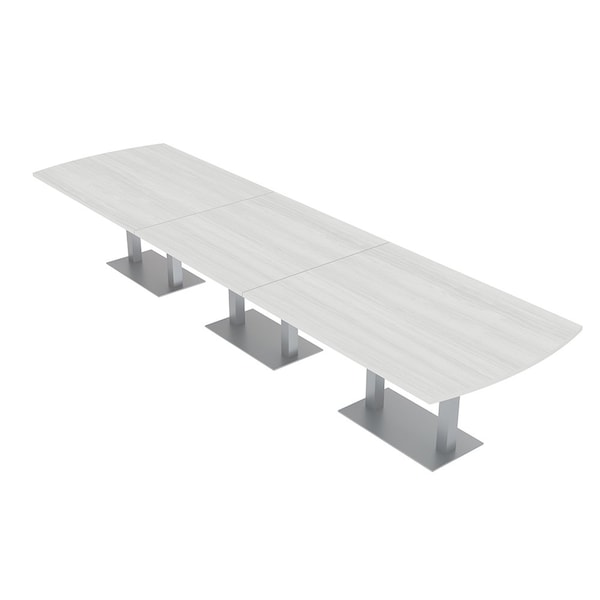 45 in W, 166 in L, 29 in H, Engineered Wood Top, White